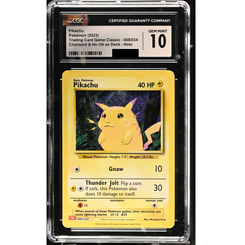 Pikachu - CGC 10 GEM MINT– Trading Card Game Classic 2023 EN - Mookz Majestics