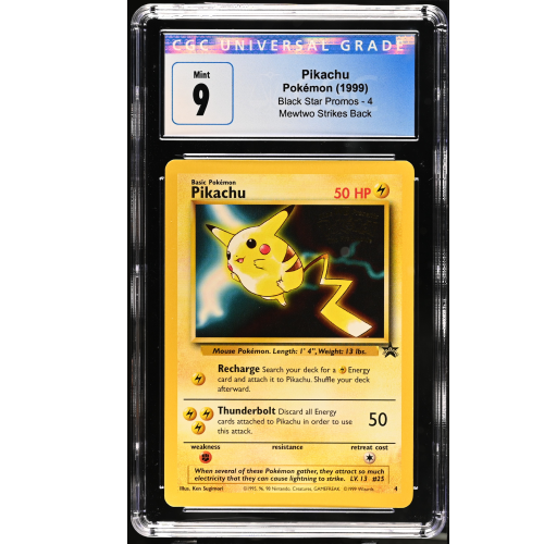 Pikachu – Black Star Promo #4 – CGC 9 MINT - Mookz Majestics