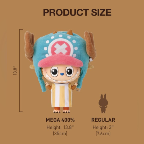 THE MONSTERS × ONE PIECE – Tony Chopper 400% Mega LABUBU - Mookz Majestics